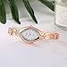 Lvpai Rhombic Bracelet Watch Ladies with Diamonds Analog Quartz Movable Band Rose Gold P128-3…