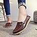 LabatoStyle Women’s Genuine Leather Flats Casual Moccasin Driving loafers Shoes (Brown, 8 B(M) US)