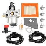 Buckbock 14 853 36-S Carburetor Air Filter for Kohler XT650 XT675 XT6.5 XT6.75 Engine Toro Lawn Mower with Gaskets Fuel Line Valve