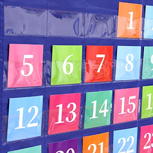 Monthly Calendar Pocket Chart with 96 Cards for Classroom Home School