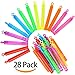 28 Pack Bubble Wand Assortment(7 Colour), Punertoy Summer Toy Party Favor for Kids Parties, Celebrations, Birthdays