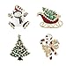 YSD Jewelry Christmas Brooch Pins Set Holiday Brooch Christmas Tree Snowman Xmas Pin Lot Party Favor Christmas Brooch Pin Set Gifts ¡
