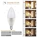 Albrillo E12 Bulb Dimmable LED Candelabra Bulbs, 60 Watt Incandescent Light Equivalent, Warm White 2700K, 3 Pack