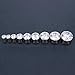 Pair Clear CZ Zirconia Prong Set Ear Plugs Gauges Stainless Steel With Silicone O-Ring Stretcher Expander (Gauge=7/16
