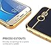 TabPow Case for Galaxy J7 (2017), Galaxy J7 V, Galaxy Halo, Galaxy J7 Perx, Galaxy J7 Prime, Galaxy J7 Sky Pro, Electroplate Slim Glossy Finish, Drop Protection, Shiny Luxury Phone Case - Black Gold