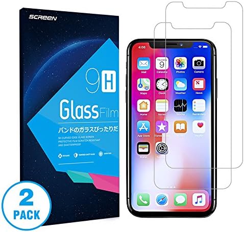 [2-Pack] iPhone X Screen Protector KEMOODI Premium Tempered Glass Screen Protector
