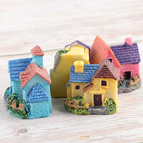 WINOMO 4pcs Dollhouse Bonsai Handwerk Miniaturgarten Harz Landschaft DIY Villa Decor – Bild 8