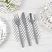 WDF 360 Silver Plastic Silverware- Disposable Hammered Gray Plastic Cutlery - Plastic Flatware inluding: 120 Gray Forks, 120 Gray Spoons, 120 Gray Knives