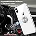 Vofolen Clear Cover for iPhone XS Max Case Ring Holder Kickstand Rotational Clip Holster Tough Bumper Armor Flexible Soft TPU Rubber Slim Protective Shell Translucent Thin Case for iPhone XS Max White