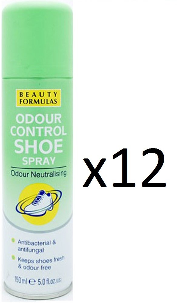 Beauty Formulas Odour Control Shoe Spray 150ml (PACK OF 12) Amazon.co