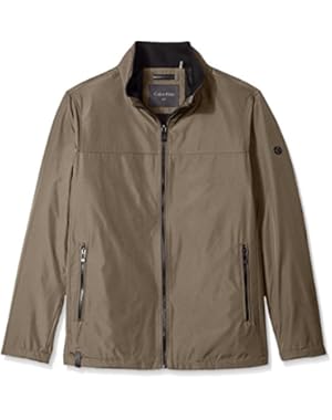 Calvin Klein Men's Big and Tall Poly Bonded Open Bottom Jacket