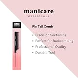 Manicare Pin Tail Comb for Sectioning and Styling - Anti-Static Metal Pin Tail view 2