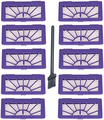 MOCUN 10pcs Filters for Neato XV-11、XV-12、XV-14、XV-15、XV-21、XV-Signature,Robot Vacuums for Pets and Allergies and All Neato XV Series（blue）