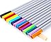 Soucolor Fineliner Color Pen Set, Set of 60 Assorted Colors, 0.4mm Colored Fine Liner Sketch Drawing Pen, Porous Point Marker - Perfect for Coloring Books and Bullet Journal