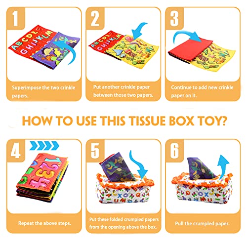 Baby Tissue Box Toy 6 to 12 Months Montessori Newborn Sensory Toys