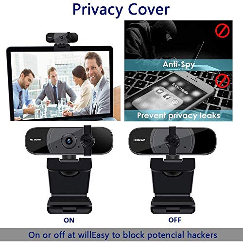 MULY-Webcam-Full-HD-2K1440P-Webcam-with-Microphone-Privacy-Shutter-Plug-and-Play-Web-Camera-for-PC-Live-Streaming-Video-Chat-Conference-Recording-Online-Classes-Game1080P-Upgraded-Version