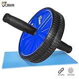 JBM Abdominal Wheel Roller（4 colors) Abwheel Abroller Ab Core Trainer Equipment Dual Wheels Rubber Handle Anti Slip for Exercise Workout Gym Fitness Crossfit - 440lbs Capacity