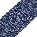 Yalulu 5 Yards x 15CM Width Embroidered Stretch Floral Lace Edge Trim Ribbon Applique DIY Garment Sewing Craft Wedding Decoration (Navy Blue)