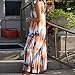 Women’s Sleeveless Spaghetti Strap Maxi Dress – V-Neck Tie-Dyed Print Strap Loose Dress Ankle-Length Dressthumb 4