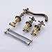 Rozin Antique Brass Widespread 3 Holes Bathroom Sink Faucet 2 Cross Knobs Lavatory Basin Mixer Tap