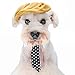 FOMATE Dog and Puppy Costume with Hair Piece Wig and Tie. Make Animals Great Again with This Wacky Political Satire Costume Perfect for Gags, Parties, and Events