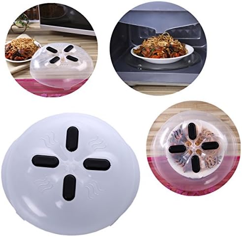 Microwave Cover Magnetic Anti-Sputtering with magnetic Heat Resistant, Food Splatter Guard Lid Plate Cover with Steam Vents for microwave(11.5 Inch)