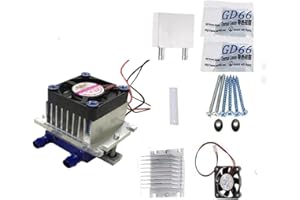 KOOBOOK 1Set 12V Thermoelectric Peltier Cooler Refrigeration Cooling Fan System Heatsink DIY Kit