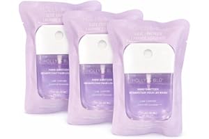 HOLLY & BLÜ Luxe Lavender Hand Sanitizer Spray, Travel Size, 30 ml, Pocket Size, Lavender Scent, Pack of 3