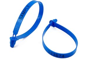 Leadseals(R) 500 Blue Tite-Lock Plastic Tractor Truck Door Seal Tamper Evident Security Tags Numbered Safty Disposable Locks for Trailer Logistics Shipping Transport