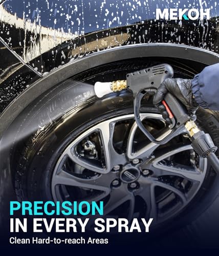 MEKOH Stubby Pressure Washer Gun for Karcher K2, K3, K4, K5, K7, High Power Washer Car Wash Gun with Quick Release, Short Trigger Pressure Washer Pistol with Nozzle, 1/4” Quick Connect Jet Wash Gun