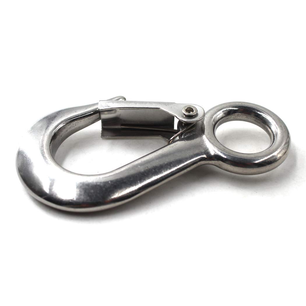 304 Stainless Steel Lifting Hook Heavy Duty Lifting Safety Hook WLL 200 KG (Pack of 2), Wll 200kg - Image 4