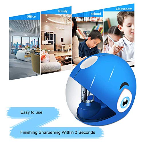 Electric Pencil Sharpener,Shark Pencil Sharpener for No.2 Pencils and Colored Pencils,Electrical Automatic Sharpener for Home/School/Office,USB or 2AA Batteries