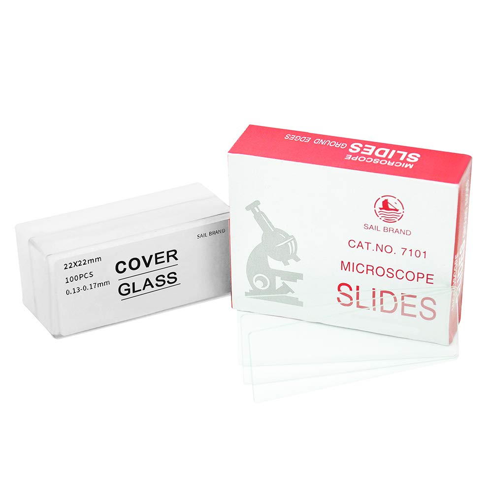 Amscope BS50PS100 50pc PreCleaned Blank Ground Edge Glass Microscope