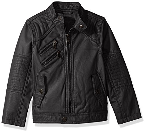 Urban republic baby boys ur faux leather jacket, black …