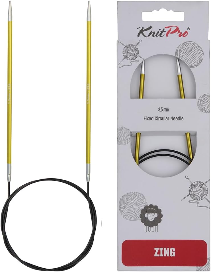 KnitPro Zing Fixed Circular Needles 40" 100cm 3.50mm
