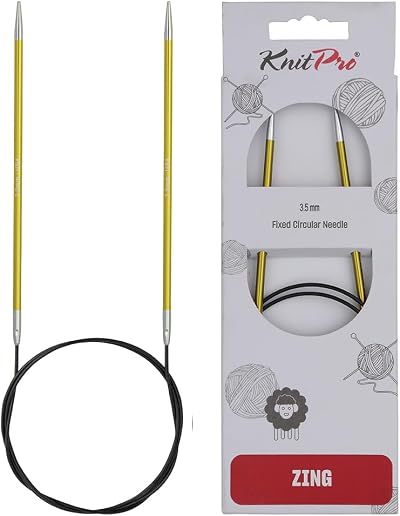 KnitPro Zing Fixed Circular Needles 40" 100cm 3.50mm
