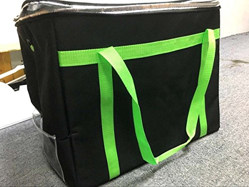 Penck Insulated Food Delivery Grocery Bag Carrier Collapsible Waterproof Extra Large Reusable Shopping Tote ZIPPER Top Lid For Hot or Cold Food
