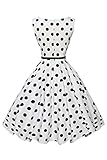 FARYSAYS Women's 50s Vintage Sleeveless Cocktail Swing Dress with Belt