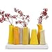 Chive - Pooley 2, Ceramic Flower Vase, 8-Tube Shape (Yellow)