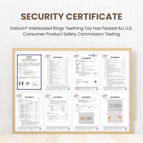 Kalovin Teether Rings, Silicone Sensory Teething Ring, Baby Teether