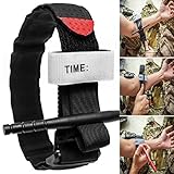 RVZHI Combat Application Tourniquets, Military Issue Army Application Tourniquet First Aid Tactical SWAT Medic Lightweight Hospital Life Saving - Black