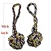 Rope Chew Toys for Dogs,Lonni 2 Packs Interactive Pet Chew Toys,Dog Knot Rope Tug Balls with Handle for Aggressive Chewers Teeth Cleanning Playing(Medium Large Dogs,Random Color)