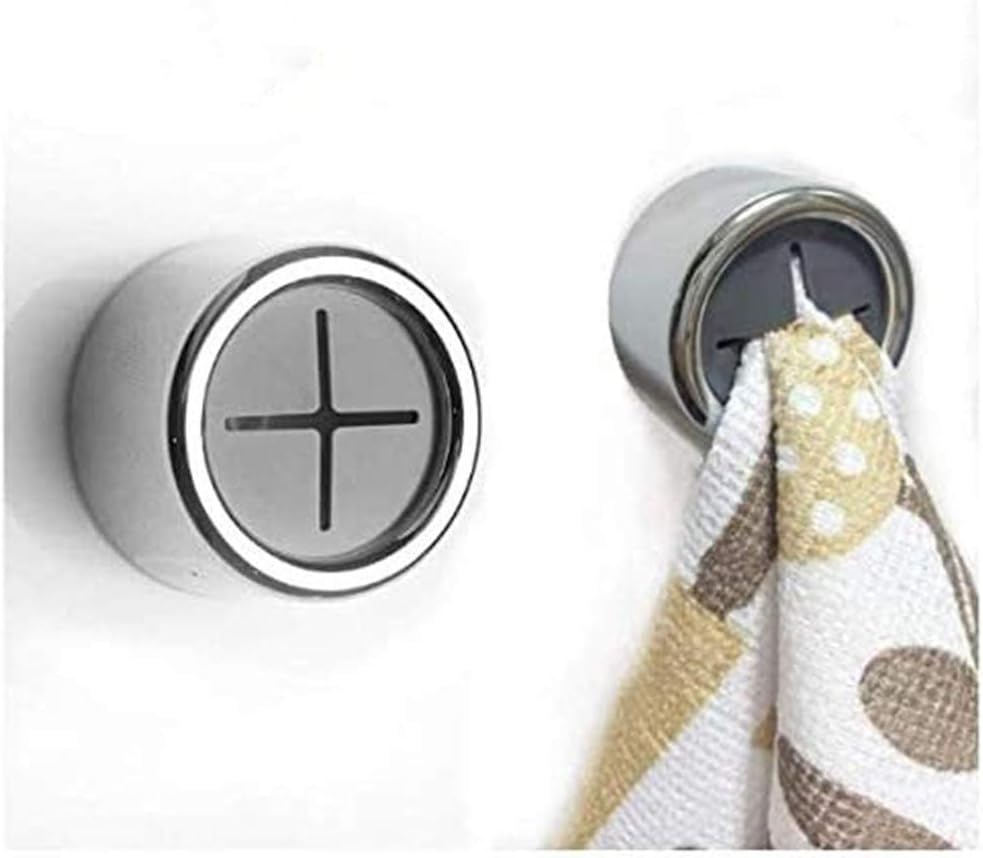 Toysdone Kitchen Towel Hooks 4 Pack - Self Adhesive & Easy Installation - Premium Chrome Finish - Strong Hold & Easy Removal,8541992869