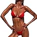 Womens Swimsuits 2 Pcs Brazilian Swimwear Sexy Thong Bikini Set High Waisted Bathing Suits Redthumb 1