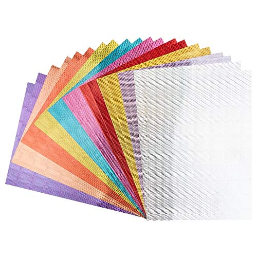 20 x A4 200gsm 10 Colours Self Adhesive Laser Points Effect Card
