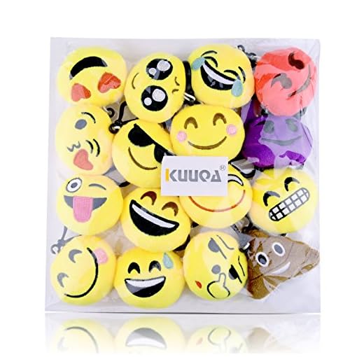 KUUQA Emoji Plush Pillows Keychain Emoji Decoration, Emoji Party Supplies (16 Pack) - Image 8