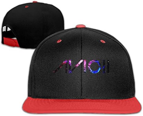 Avicii Logo Unisex Flat Brim Baseball Hats 100% Cotton Adjustable Hip Hop Caps for Boys Girls