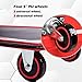 Push Cart Dolly AFT PRO USA Push Platform Truck Folding Rolling Flatbed Cart 360 Degree Swivel Wheels Foldable Handle (RED, 660LB)
