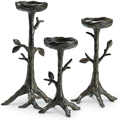 Viridian Bay Mimosa Ridge Collection Madeira Pillar Candleholders Set of 3