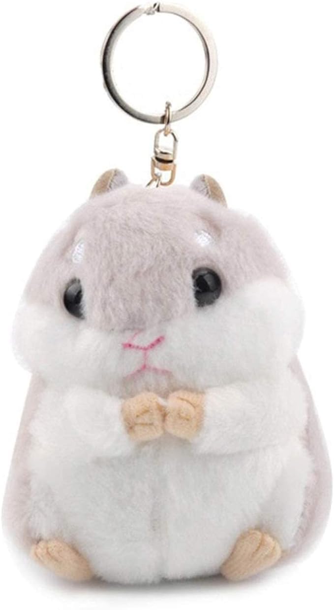 UAOOK Hamster Keyring Plush Pendant Handbag Charm Keychain Bag Accessory